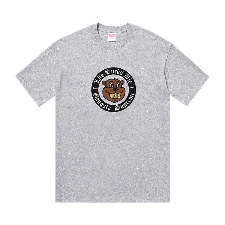 Supreme Life Sucks Die T-Shirt Heather Grey