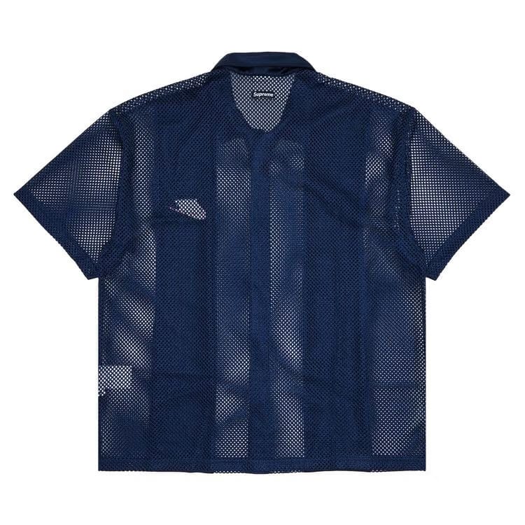Supreme x Nike Mesh Shorts-Sleeve Shirt Navy