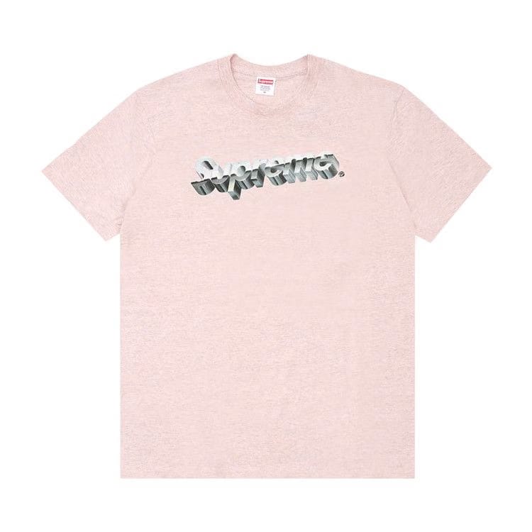 Supreme Chrome Logo T-Shirt Heather Pink