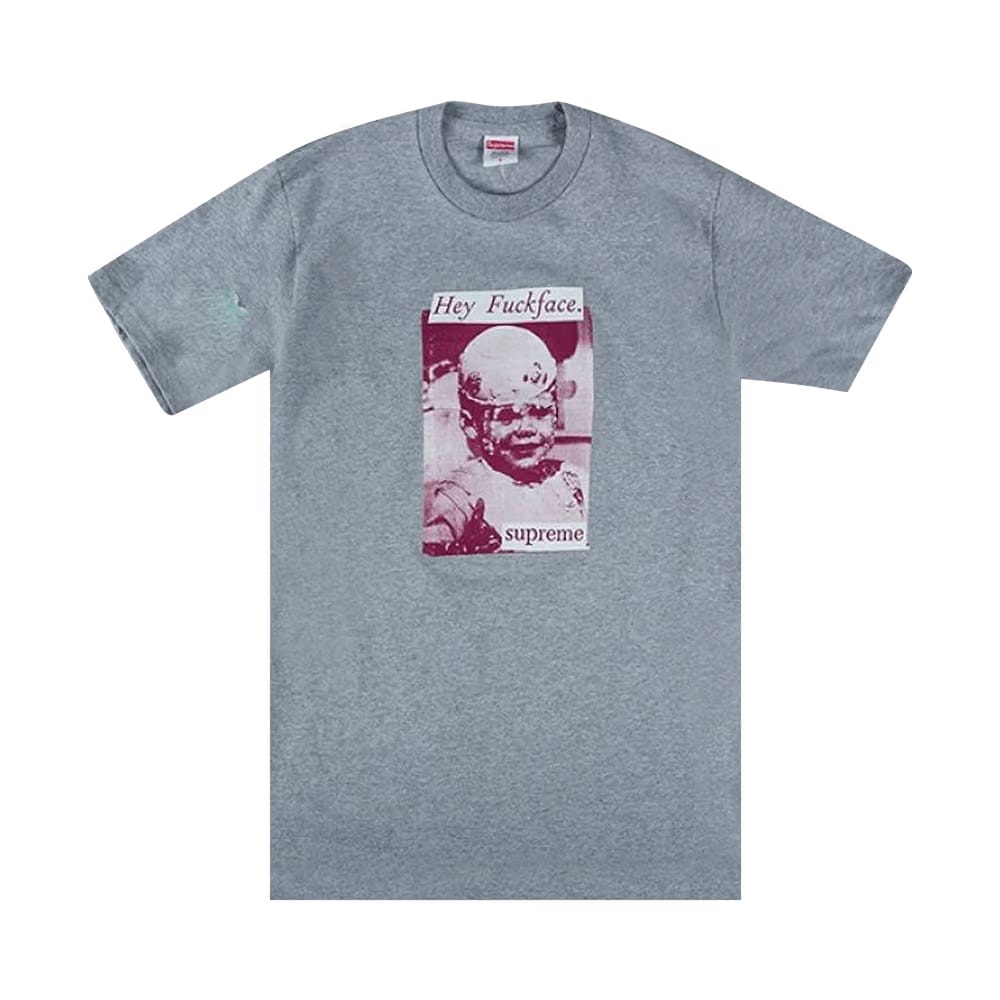 Supreme Fuck Face T-Shirt Heather Grey