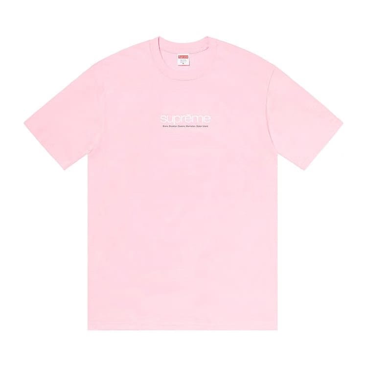 Supreme Five Boroughs T-Shirt Light Pink