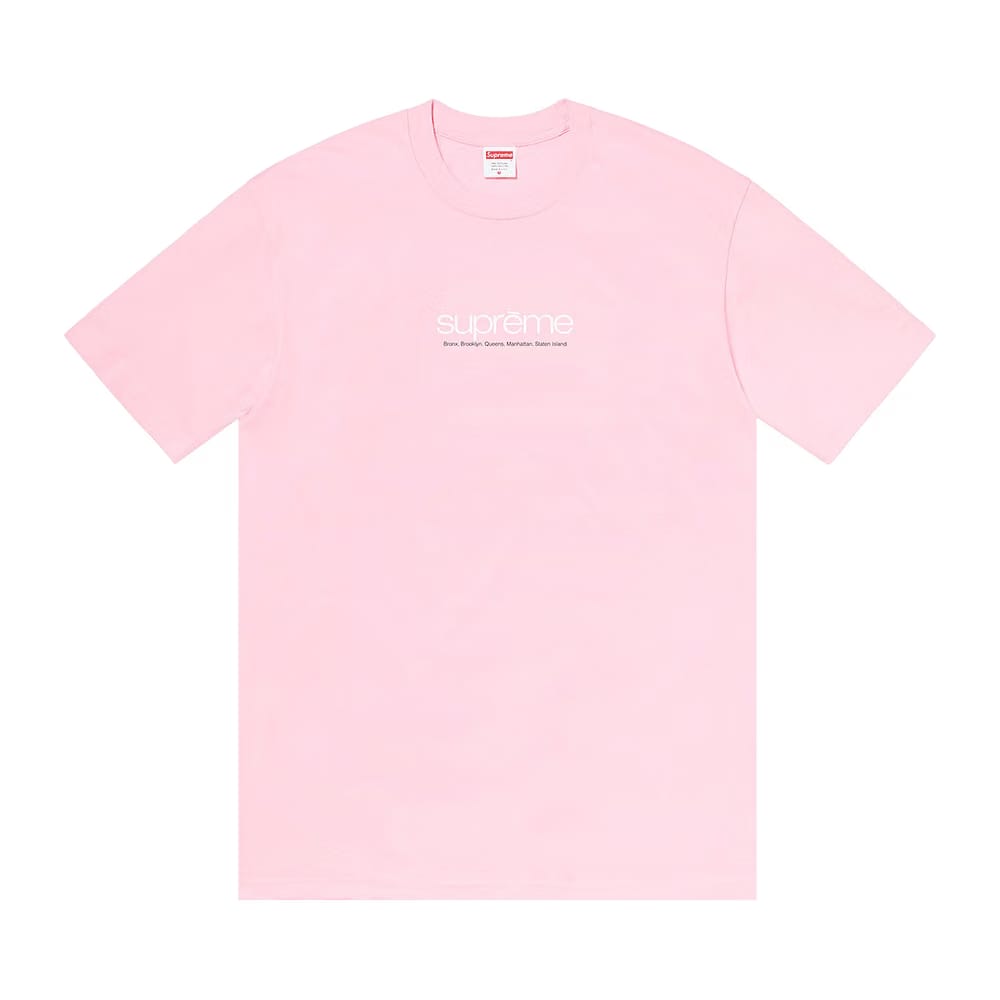 Supreme Five Boroughs T-Shirt Light Pink