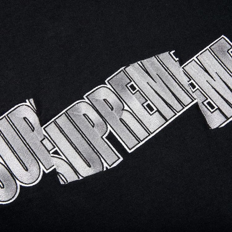 Supreme Cut Logo Shorts-Sleeve Top Black