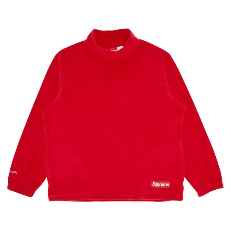 Supreme x Polartec Mock Neck Pullover Red