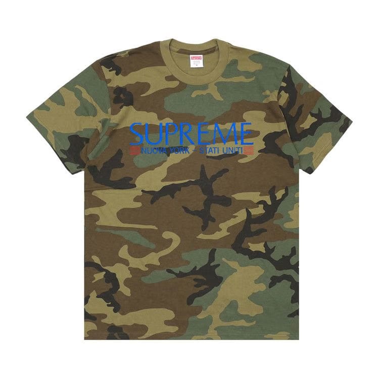 Supreme Nuova York T-Shirt Woodland Camo