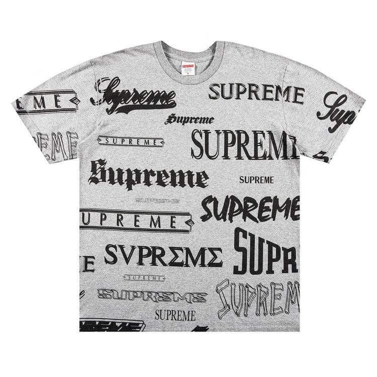 Supreme Multi Logo T-Shirt Heather Grey