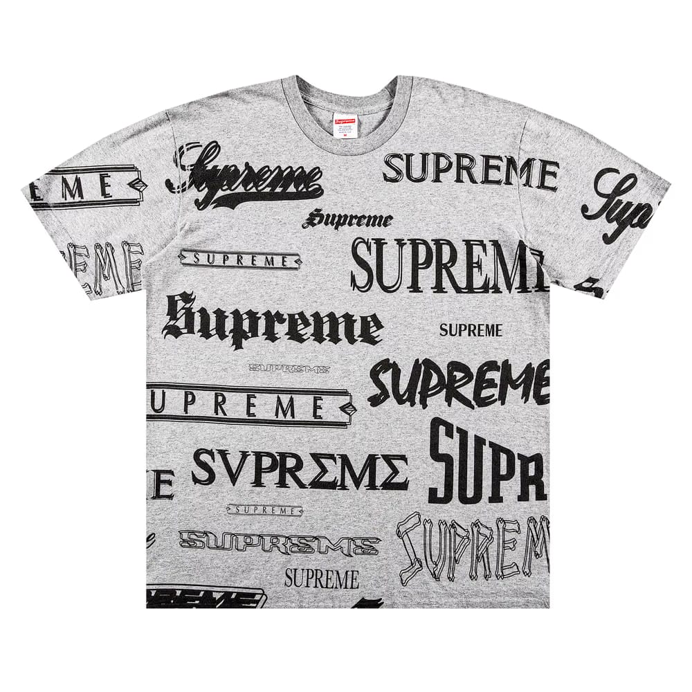 Supreme Multi Logo T-Shirt Heather Grey