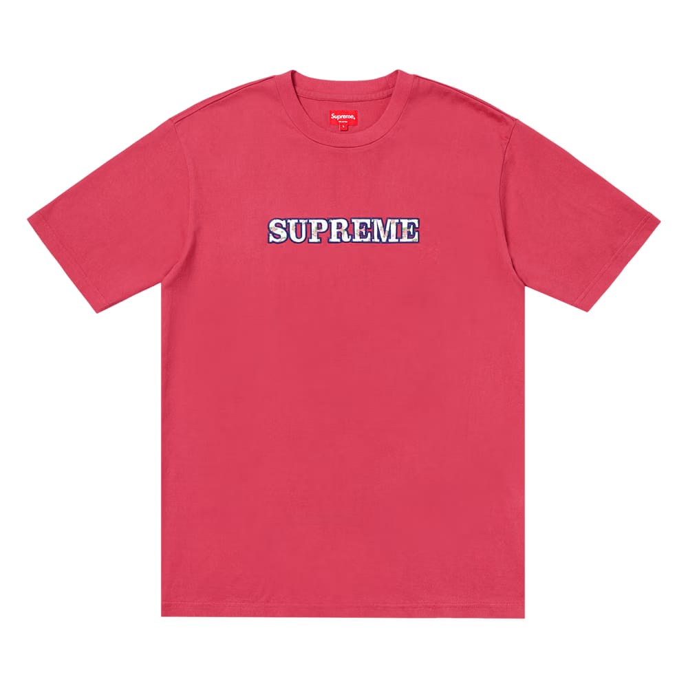 Supreme Floral Logo T-Shirt Dusty Red