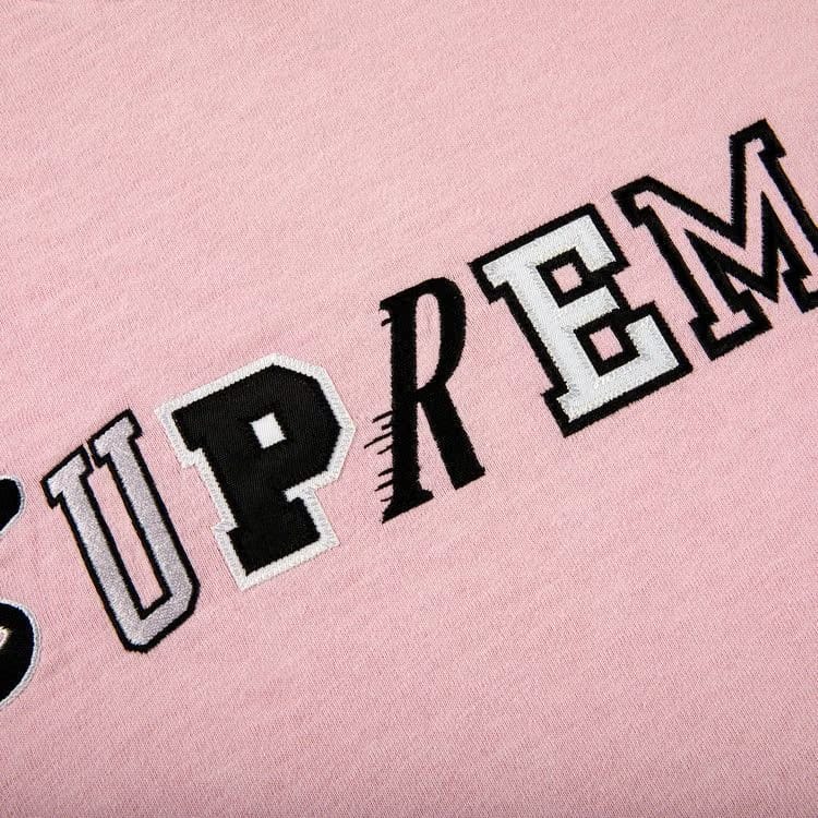 Supreme Collage Logo Shorts-Sleeve Top Pink
