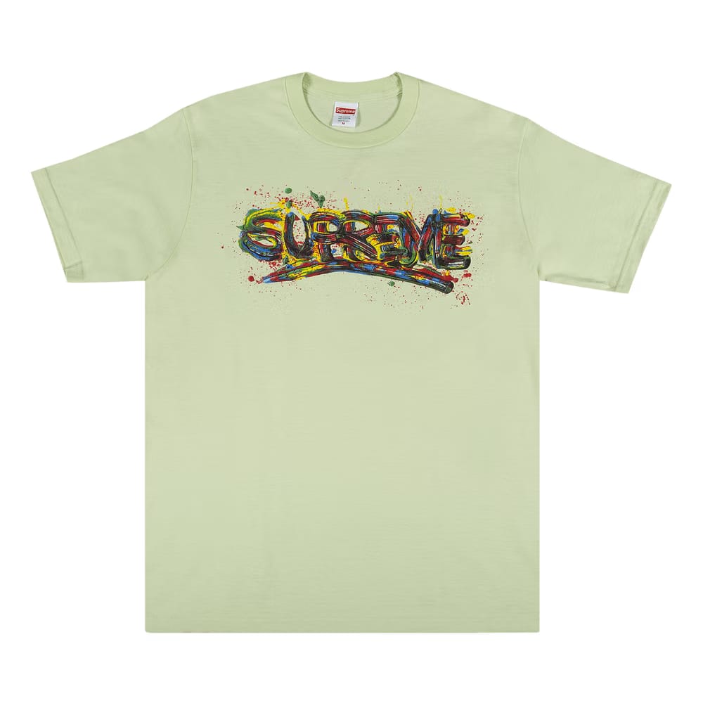 Supreme Paint Logo T-Shirt Pale Mint