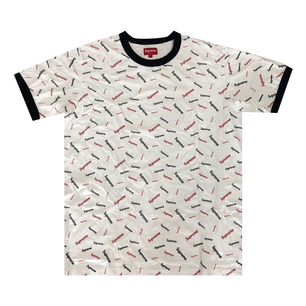 Supreme Scatter Ringer T-Shirt White