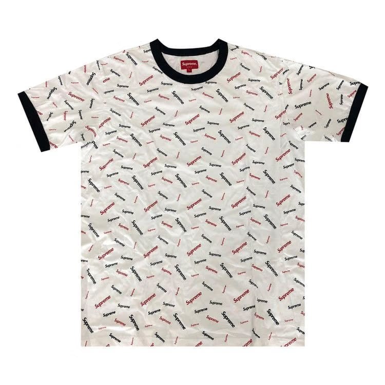 Supreme Scatter Ringer T-Shirt White