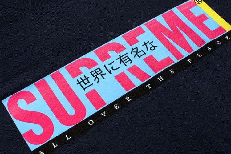 Supreme All Over T-Shirt Navy