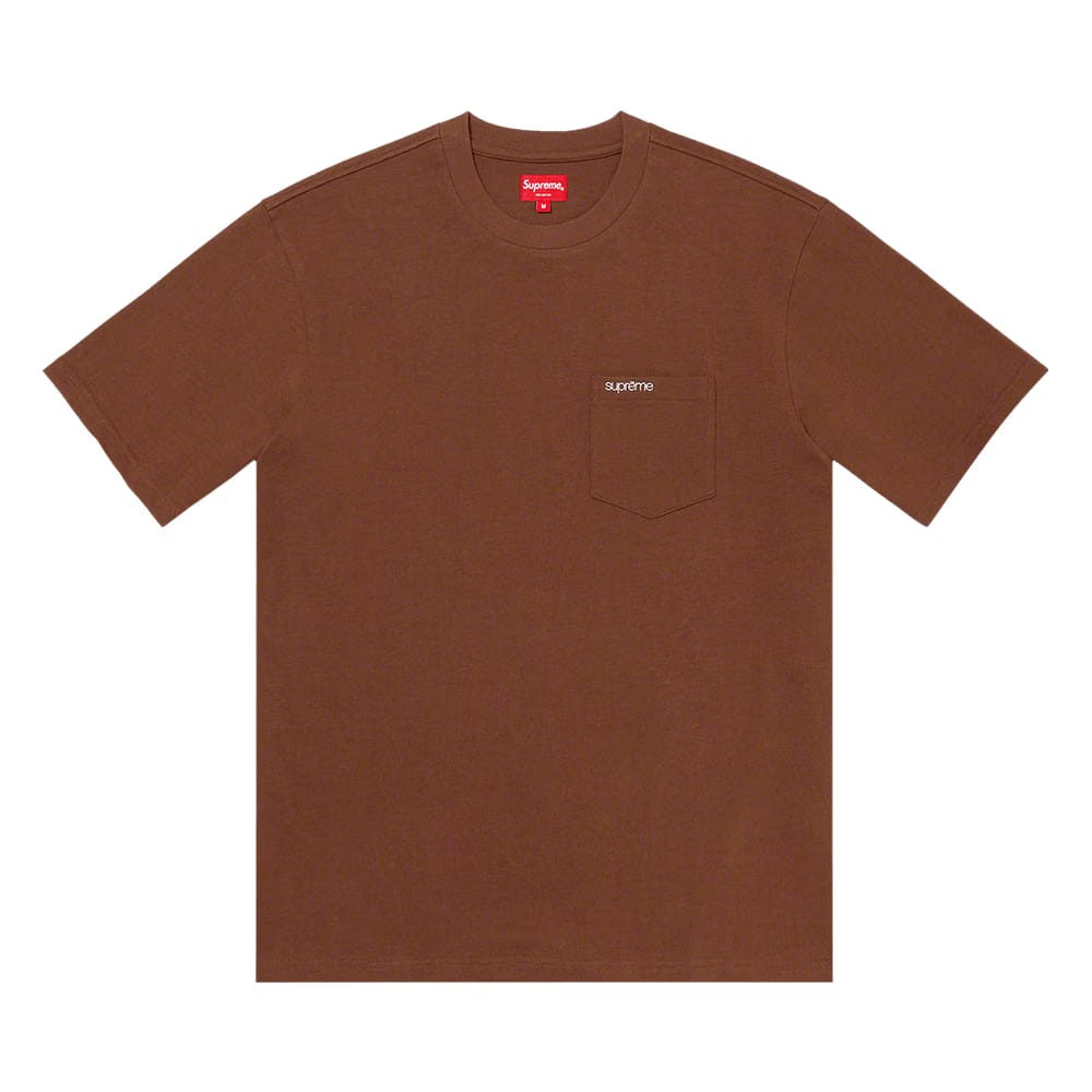 Supreme Shorts-Sleeve Pocket T-Shirt Brown