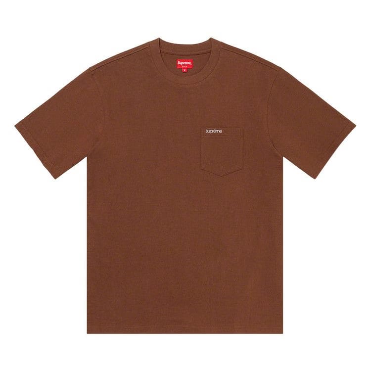 Supreme Shorts-Sleeve Pocket T-Shirt Brown