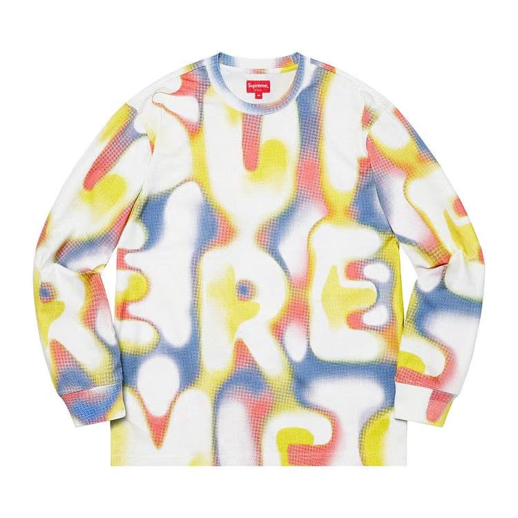 Supreme Half Tone Long-Sleeve Top White