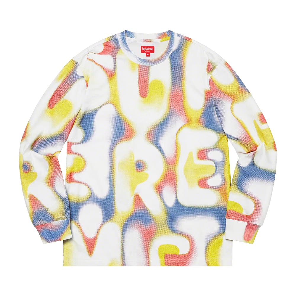 Supreme Half Tone Long-Sleeve Top White