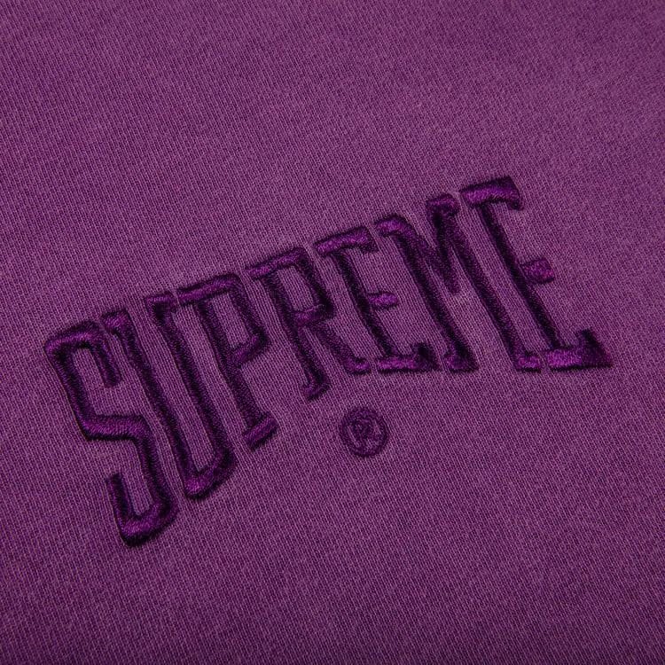 Supreme Acid Wash Shorts-Sleeve Top Plum