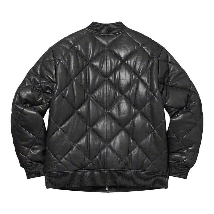 Supreme Quilted Leather Work Jacket Black