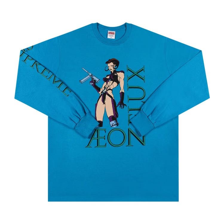 Supreme Aeon Flux Long-Sleeve T-Shirt Bright Blue
