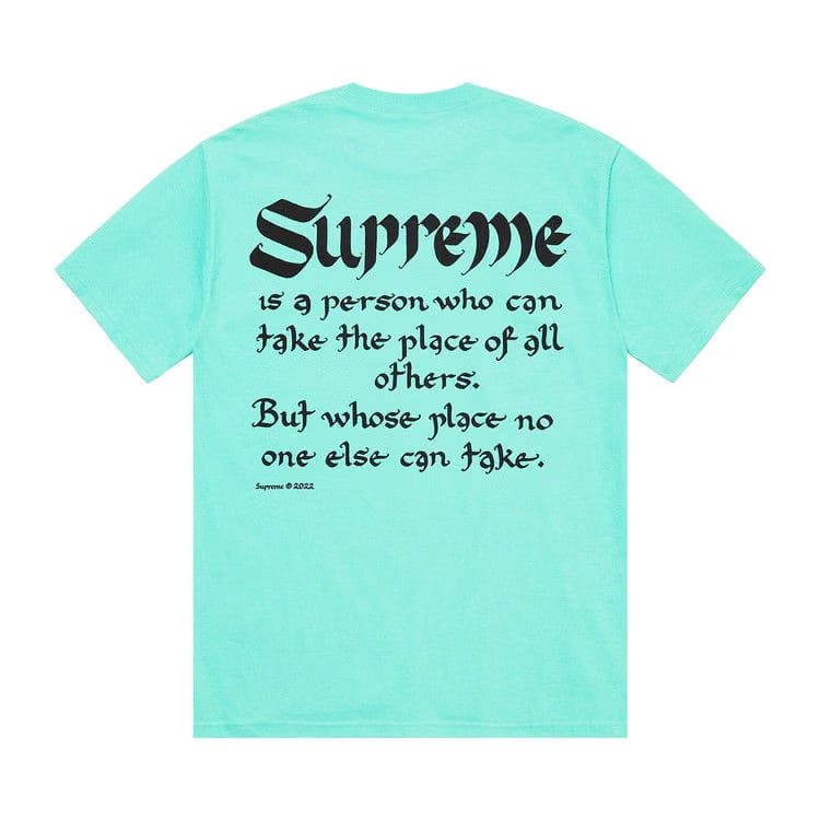 Supreme Person T-Shirt Teal