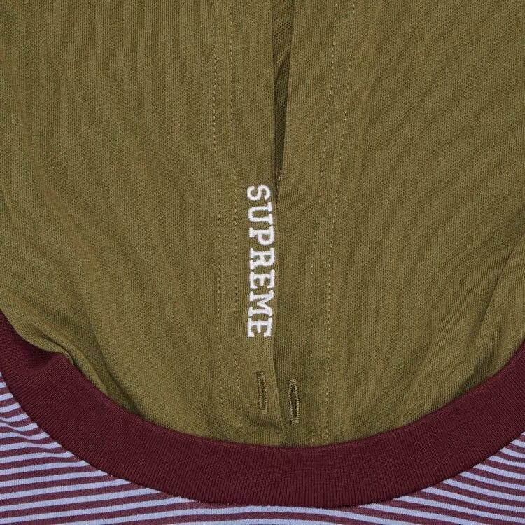 Supreme Layered Hooded Long-Sleeve Top Olive