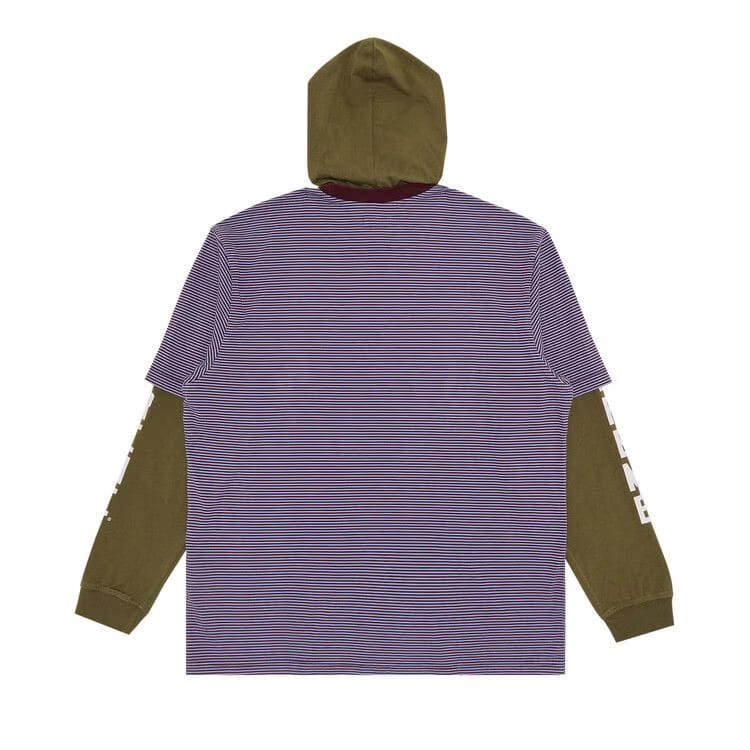 Supreme Layered Hooded Long-Sleeve Top Olive