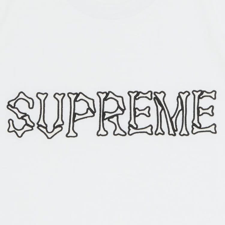 Supreme Bones Shorts-Sleeve Top White