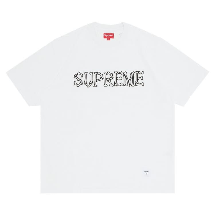 Supreme Bones Shorts-Sleeve Top White