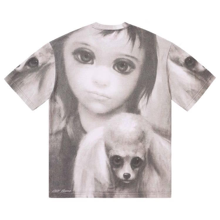 Supreme Margaret Keane Best Friends Shorts-Sleeve Top Grey