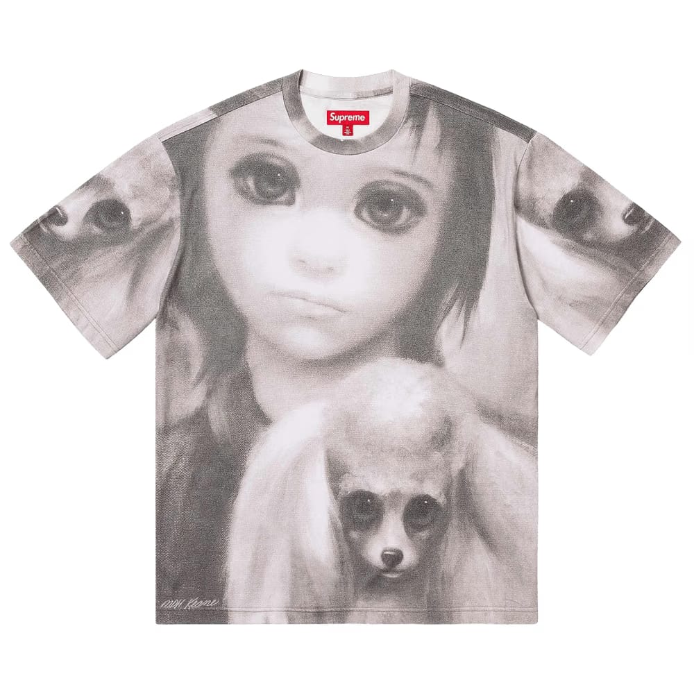 Supreme Margaret Keane Best Friends Shorts-Sleeve Top Grey