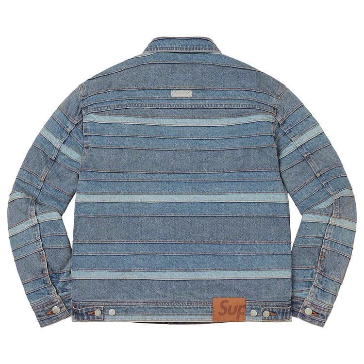 Supreme Layered Denim Trucker Jacket Washed Blue