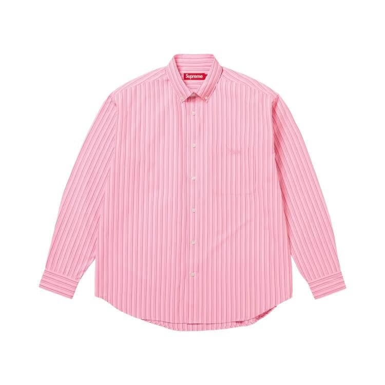 Supreme Pinstripe Shirt Pink