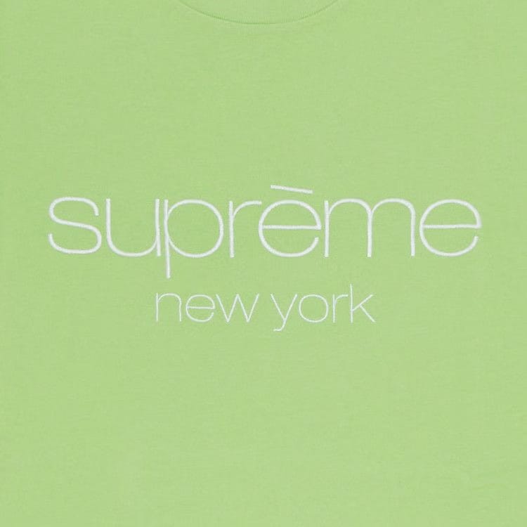 Supreme Classic Logo Shorts-Sleeve Top Lime
