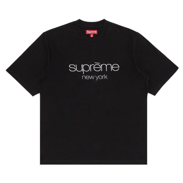 Supreme Classic Logo Shorts-Sleeve Top Black