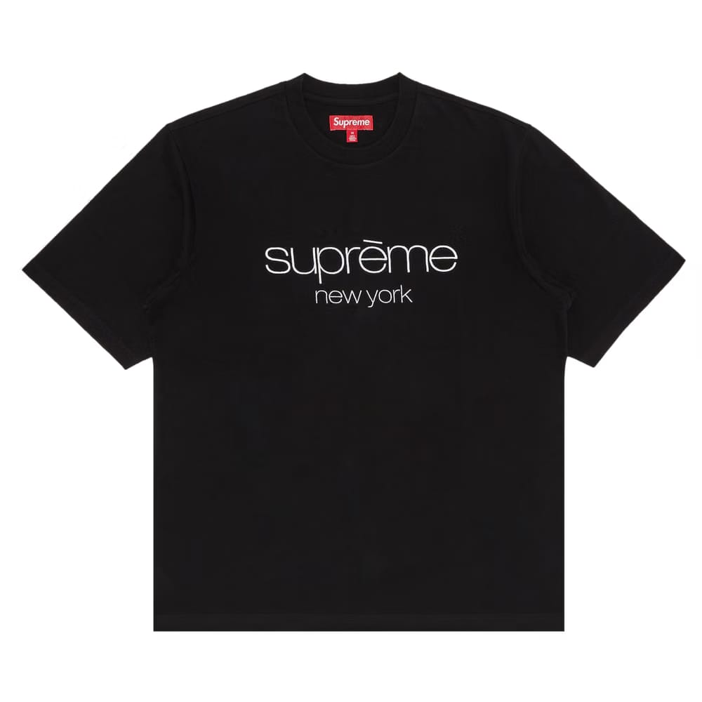 Supreme Classic Logo Shorts-Sleeve Top Black