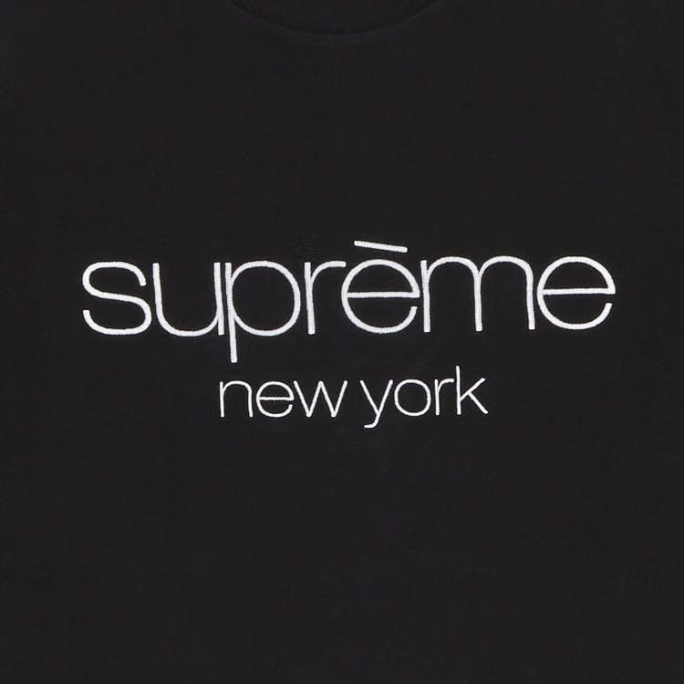 Supreme Classic Logo Shorts-Sleeve Top Black
