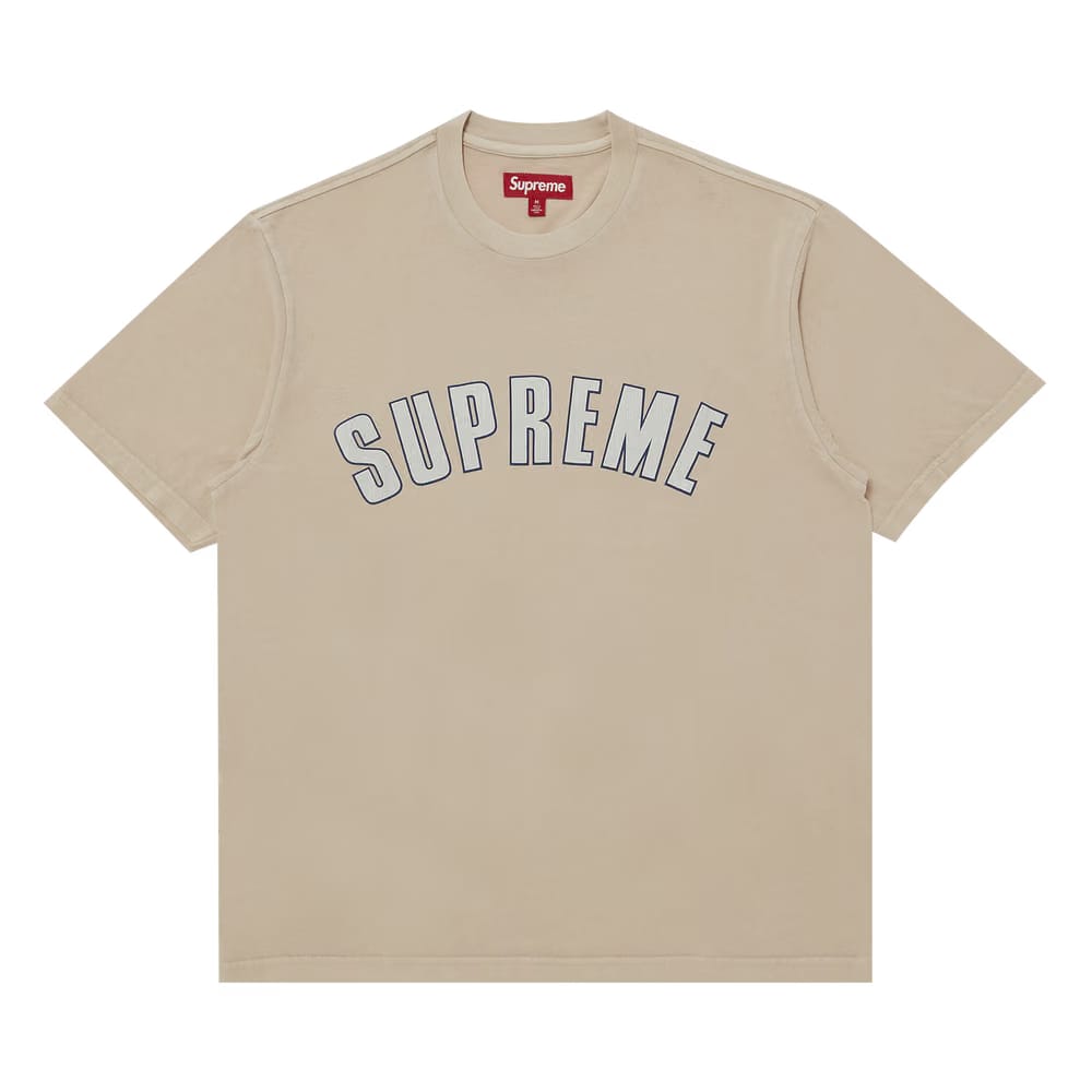 Supreme Cracked Arc Shorts-Sleeve Top Light Tan