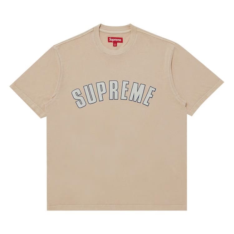 Supreme Cracked Arc Shorts-Sleeve Top Light Tan