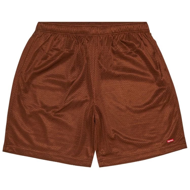 Supreme Small Box Baggy Mesh Shorts Brown