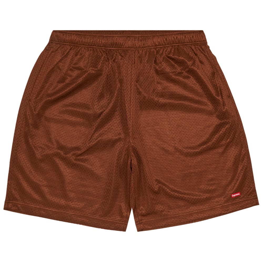 Supreme Small Box Baggy Mesh Shorts Brown