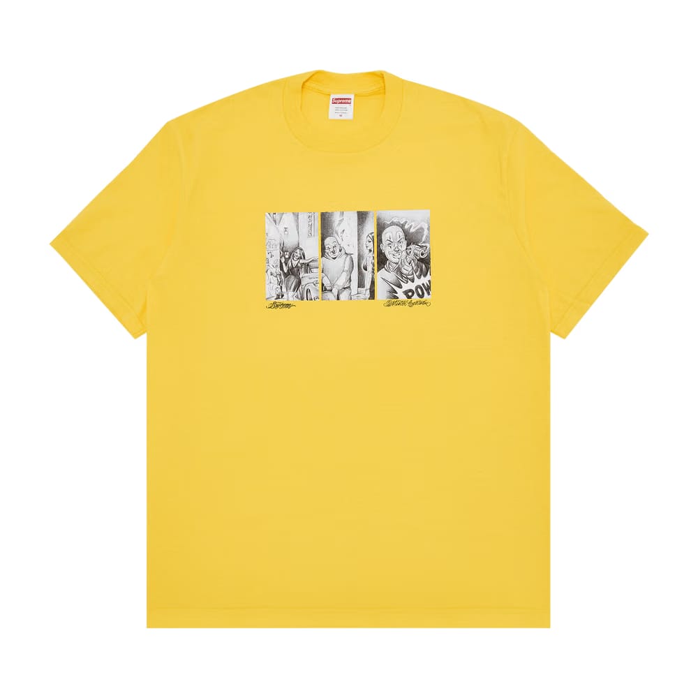 Supreme Mister Cartoon Pow T-Shirt Yellow