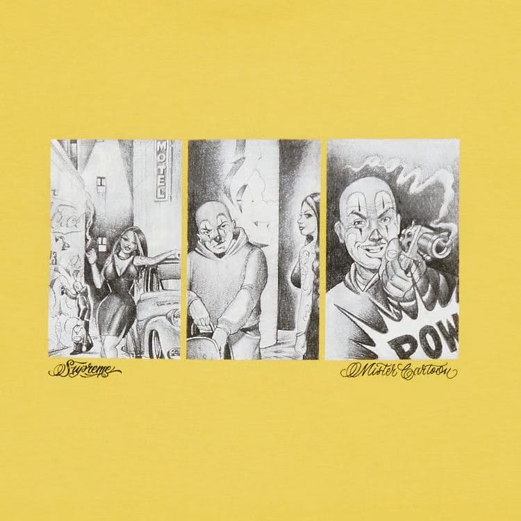 Supreme Mister Cartoon Pow T-Shirt Yellow