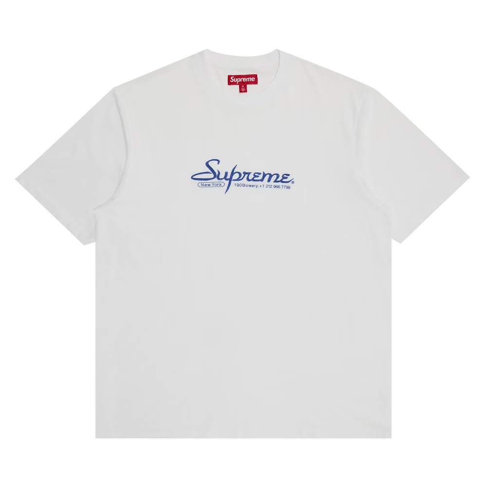 Supreme Contact Shorts-Sleeve Top White
