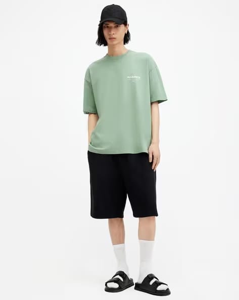 ALL SAINTS ACESS SS CREW SHAMROCK GREEN TSHIRT