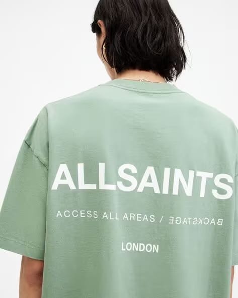 ALL SAINTS ACESS SS CREW SHAMROCK GREEN TSHIRT