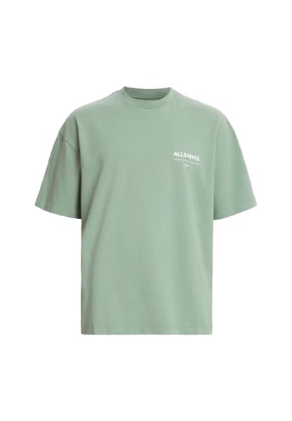 ALL SAINTS ACESS SS CREW SHAMROCK GREEN TSHIRT