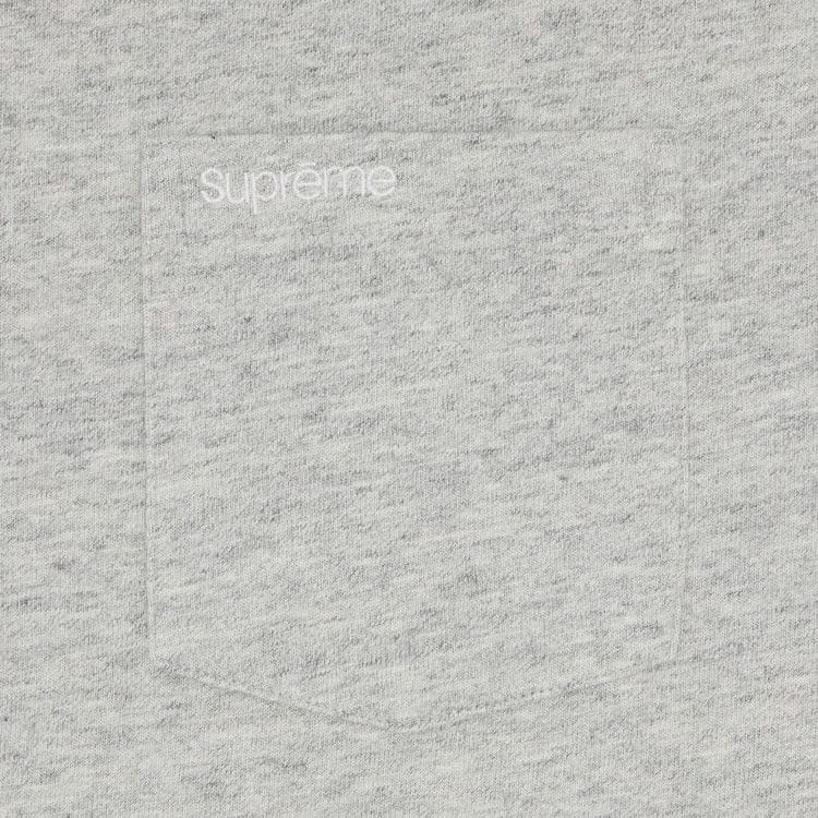 Supreme Shorts-Sleeve Pocket T-Shirt Heather Grey