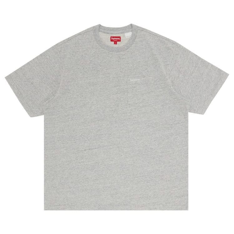 Supreme Shorts-Sleeve Pocket T-Shirt Heather Grey
