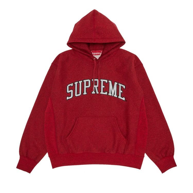 Supreme Glitter Arc Hoodie Red